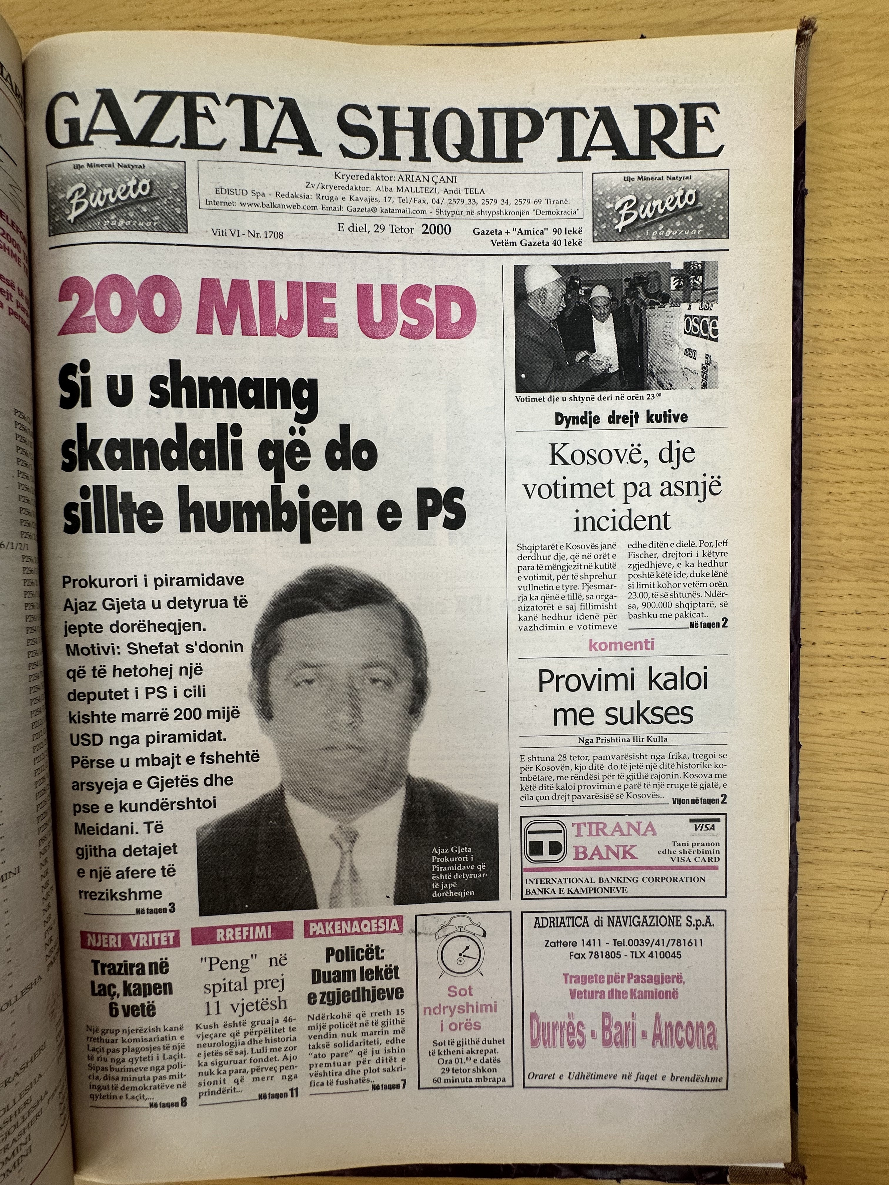 Gazeta Shqiptare 2000-10-29